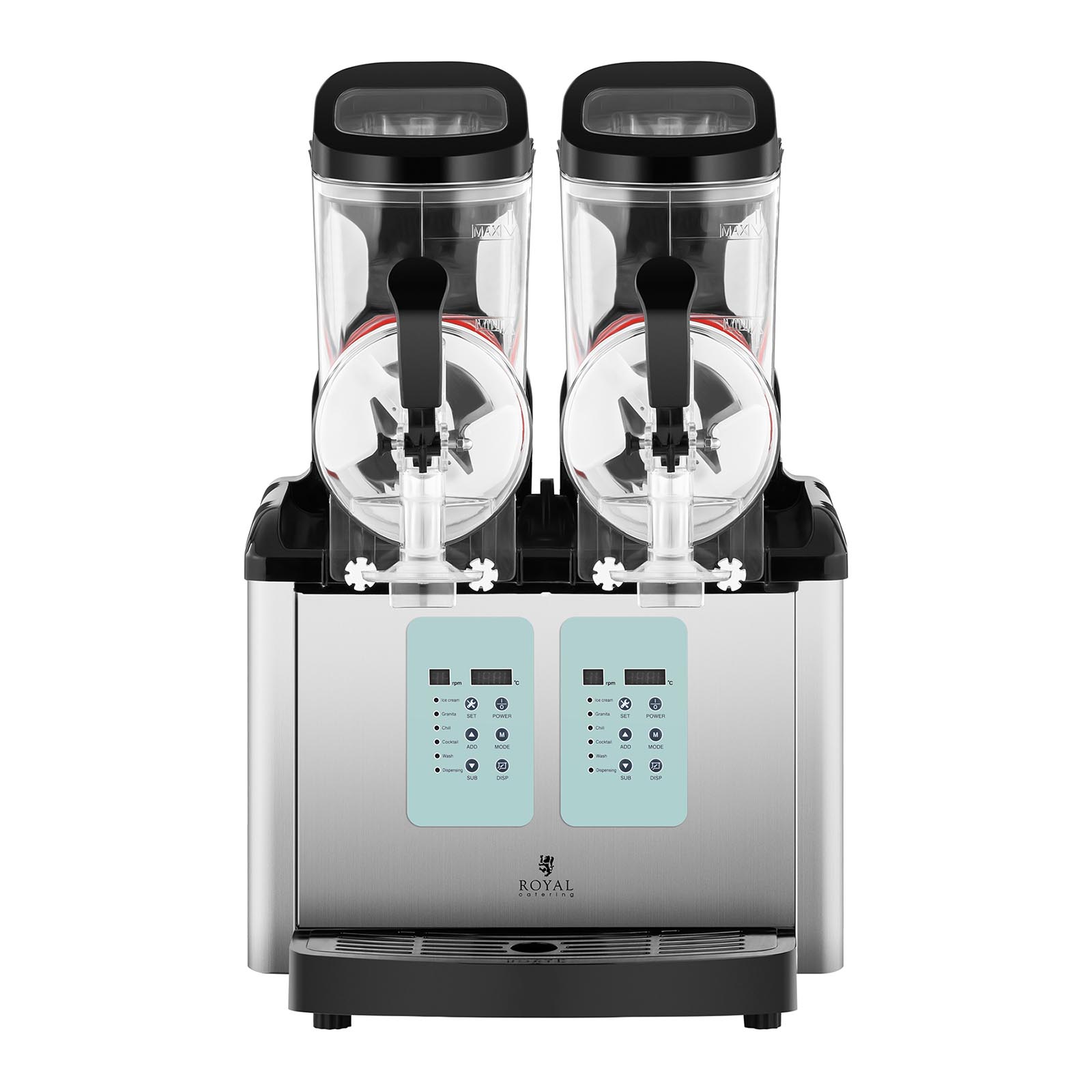 Slush Machine - 2 x 6 litrov - minimalna temperatura -20 °C - funkcija sladoleda