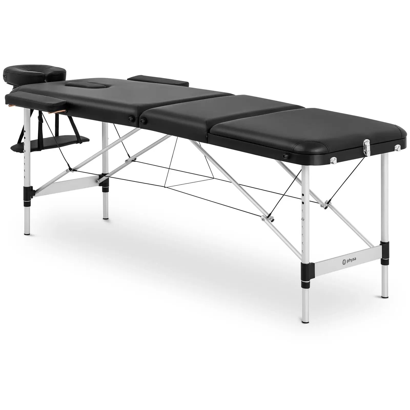 Zložljiva masažna miza - 185 x 60 x 59 cm - 180 kg - črna