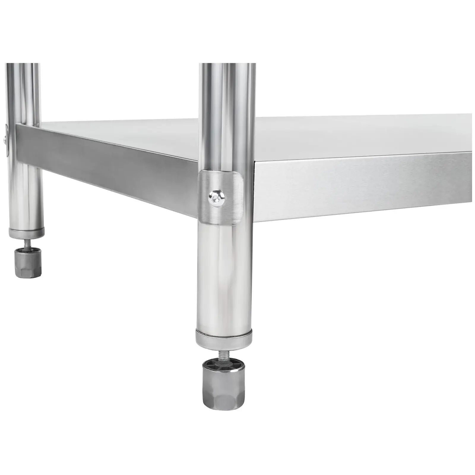 Delovna miza iz nerjavečega jekla - 120 x 60 cm - pokončna - nosilnost 137 kg