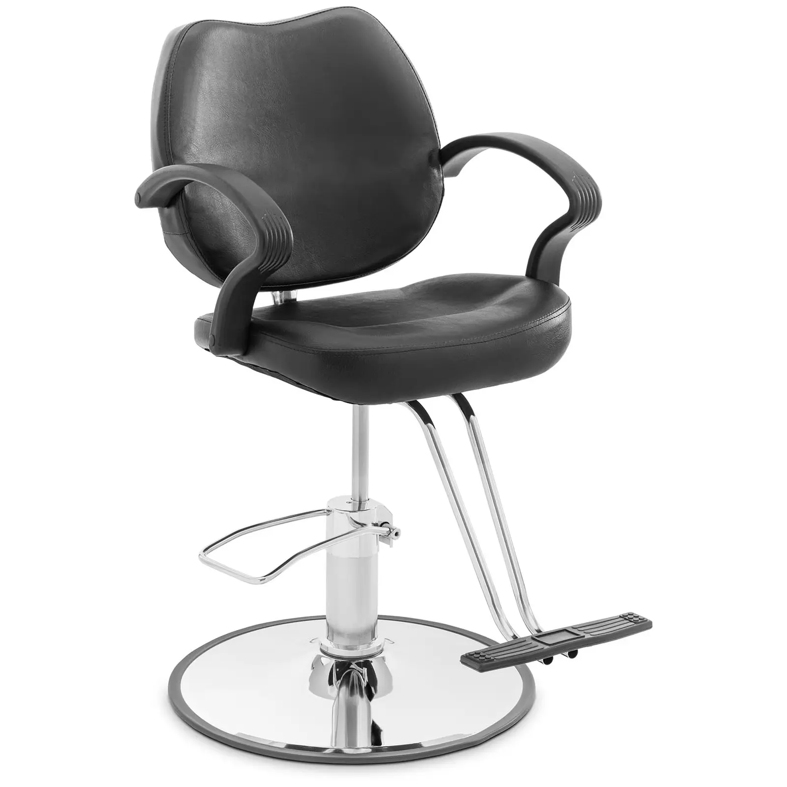 Salonski stol - naslon za noge - 53 - 64 cm - 160 kg - črna