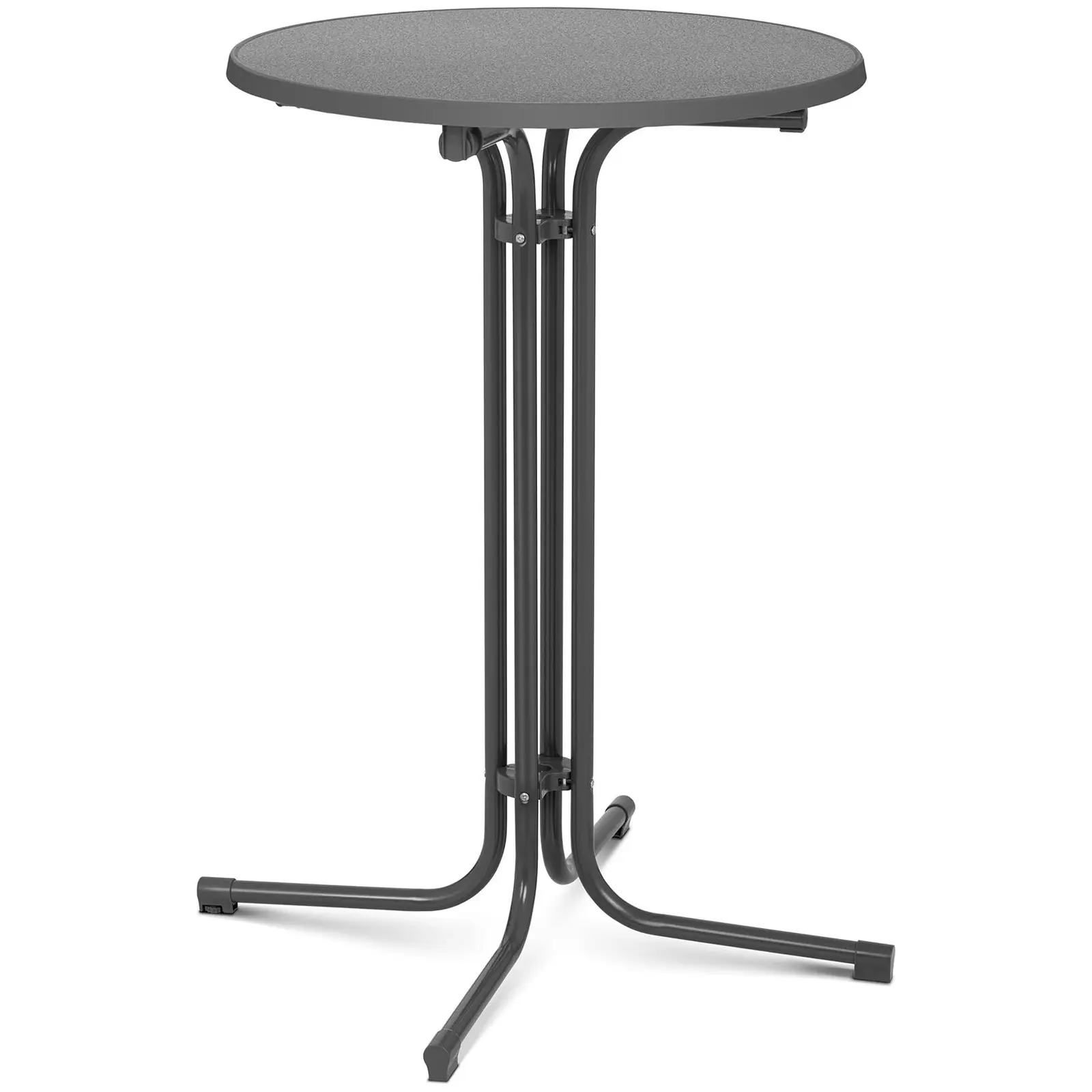 Visoka barska miza - Ø 70 cm - zložljiva - siva