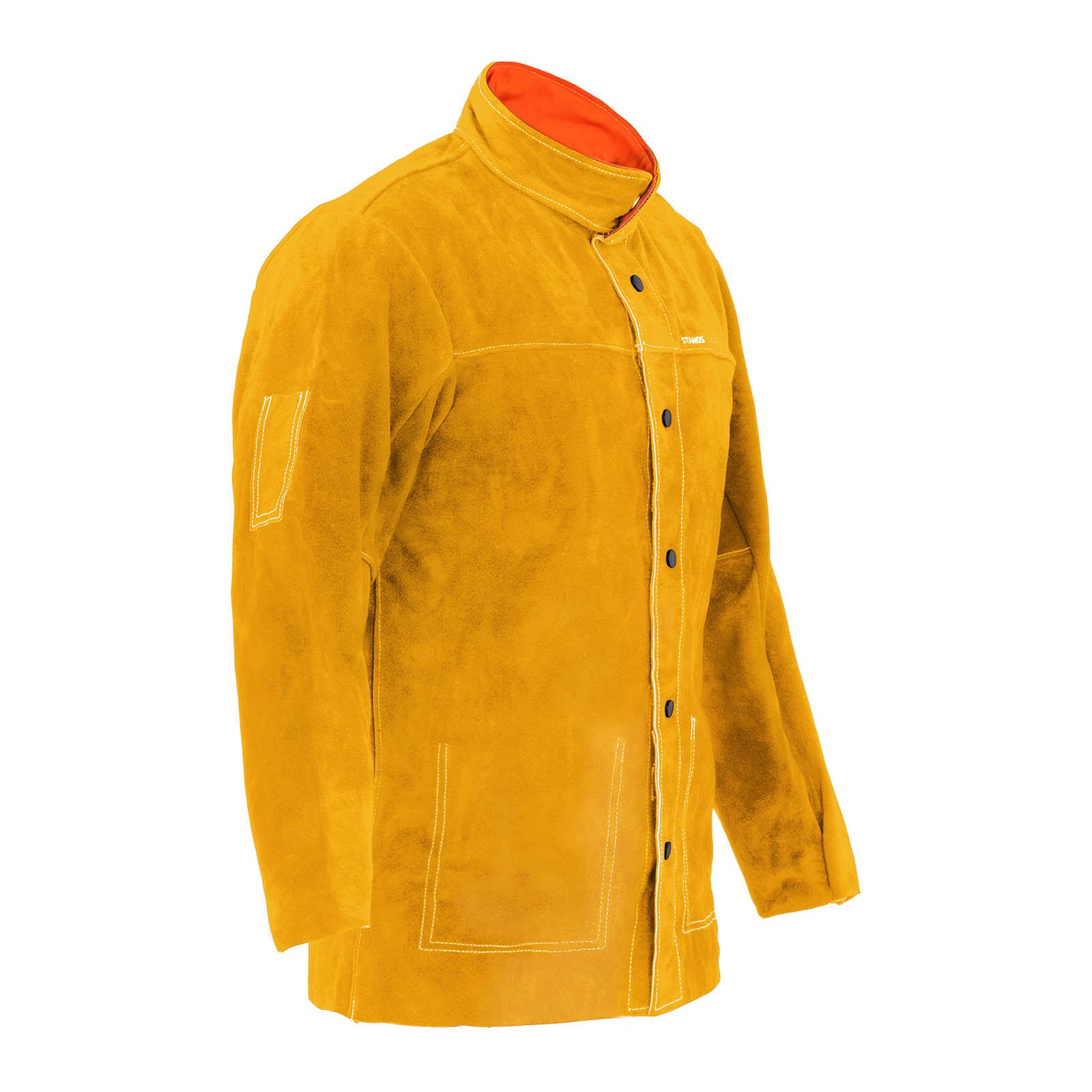 Varilna jakna iz govejega usnja - zlata - velikost L