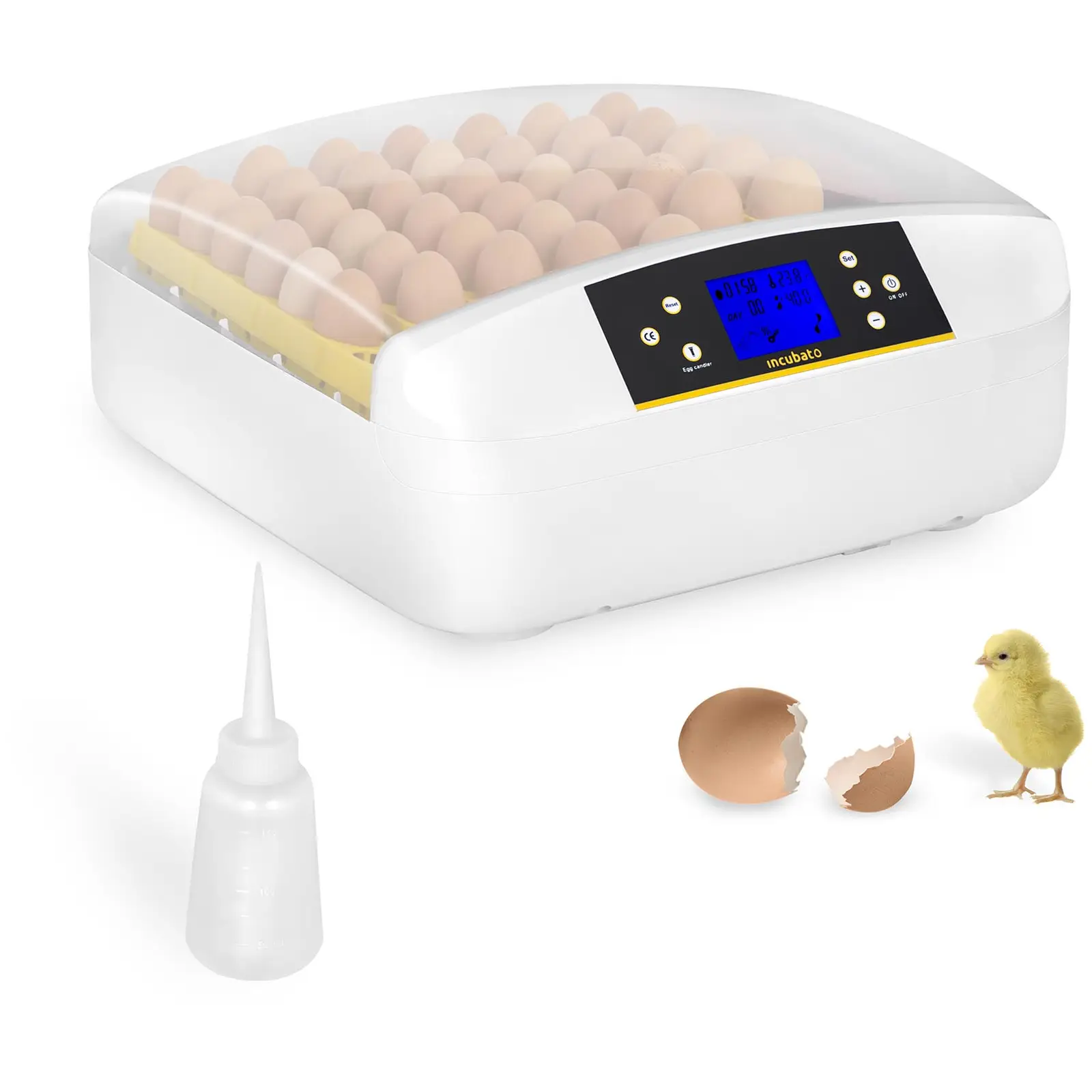 Inkubator za jajca - 56 jajc - Vklj. Razpršilnik vode - popolnoma avtomatski