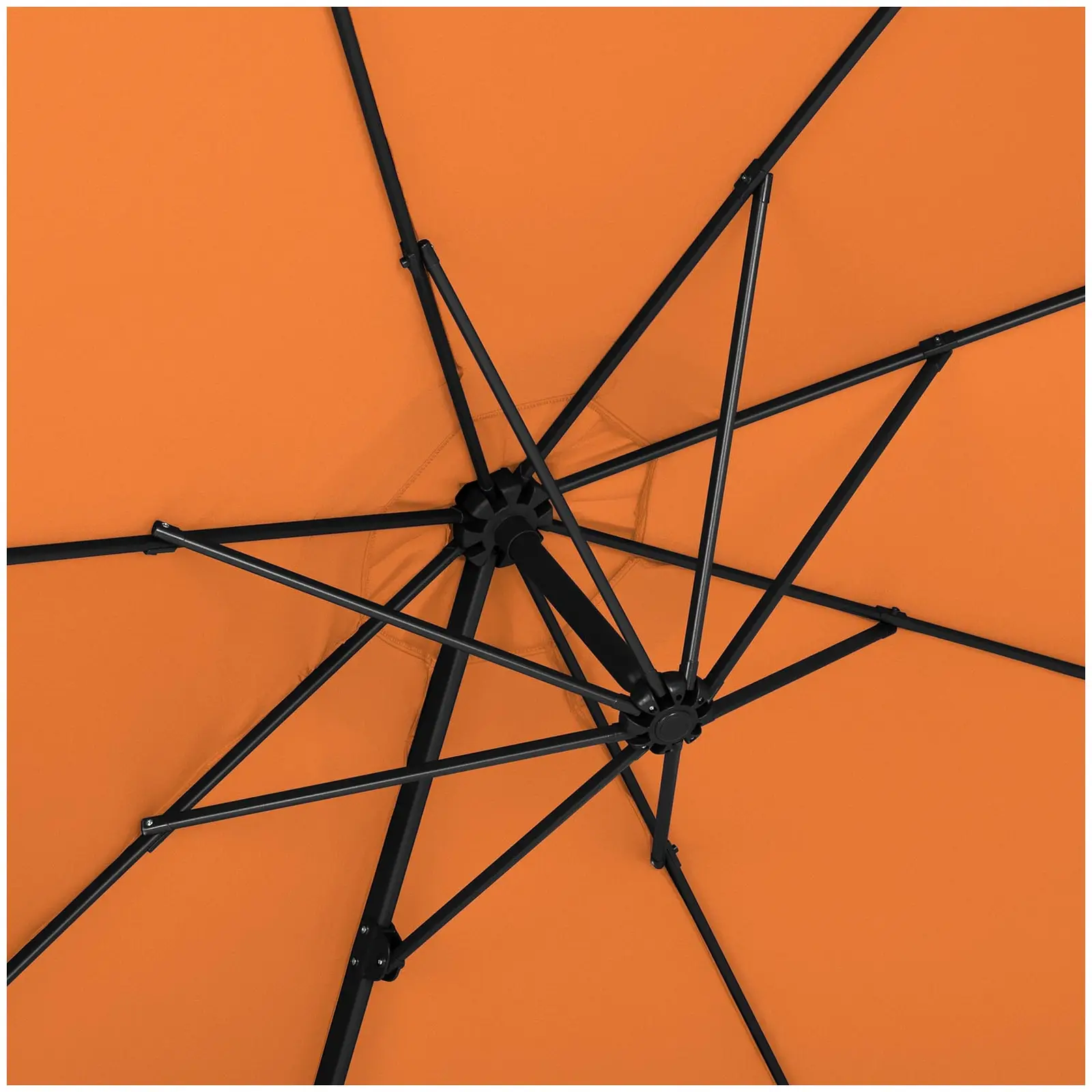 Vrtni senčnik - oranžen - okrogel - Ø 300 cm - nagiben in vrtljiv