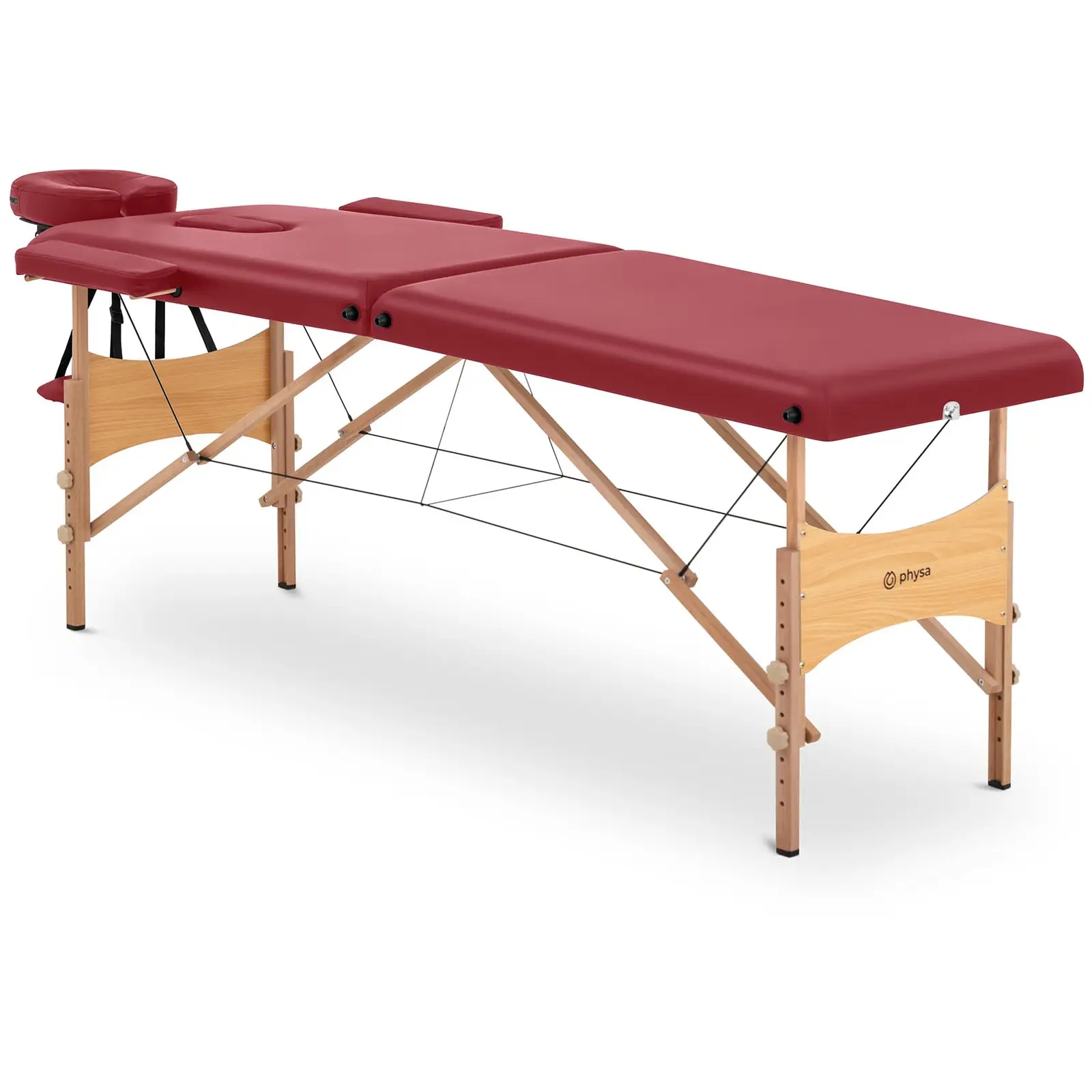 Zložljiva masažna miza - 185 x 60 x 63-86 cm - 227 kg - Red