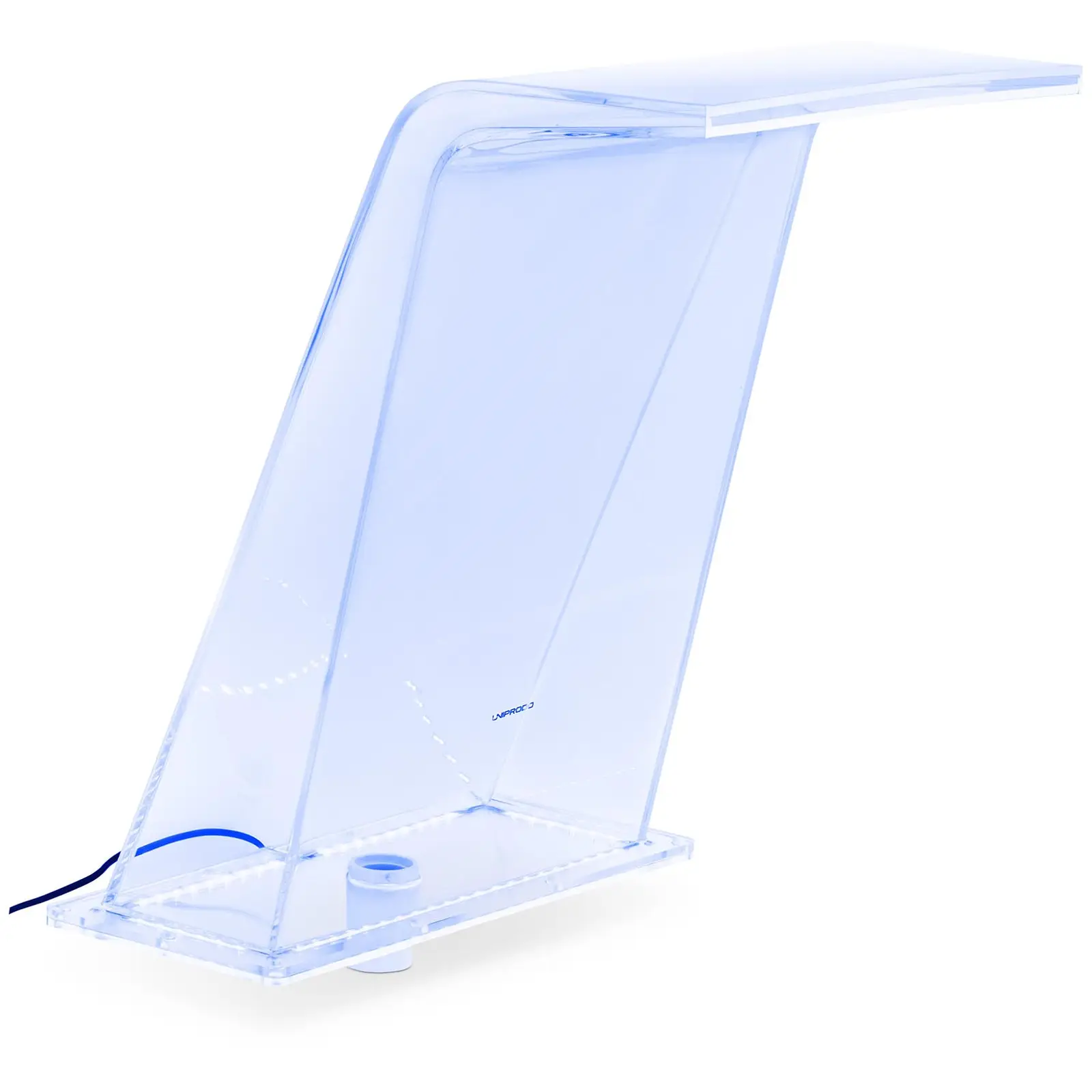 Prenapetostni tuš - 45 cm - LED osvetlitev - modra / bela