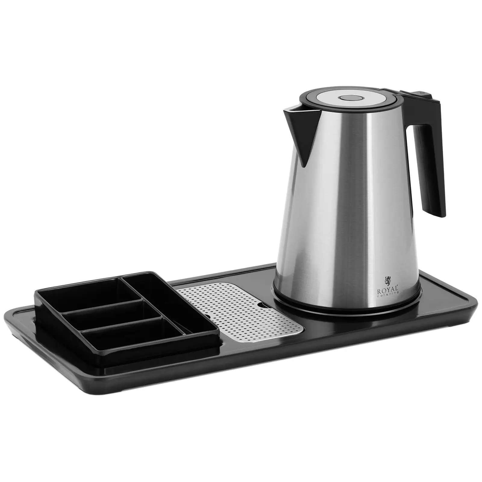 Kuhalnik - Postaja za kavo in čaj - 1,2 L - 1800 W - srebrn - Royal Catering