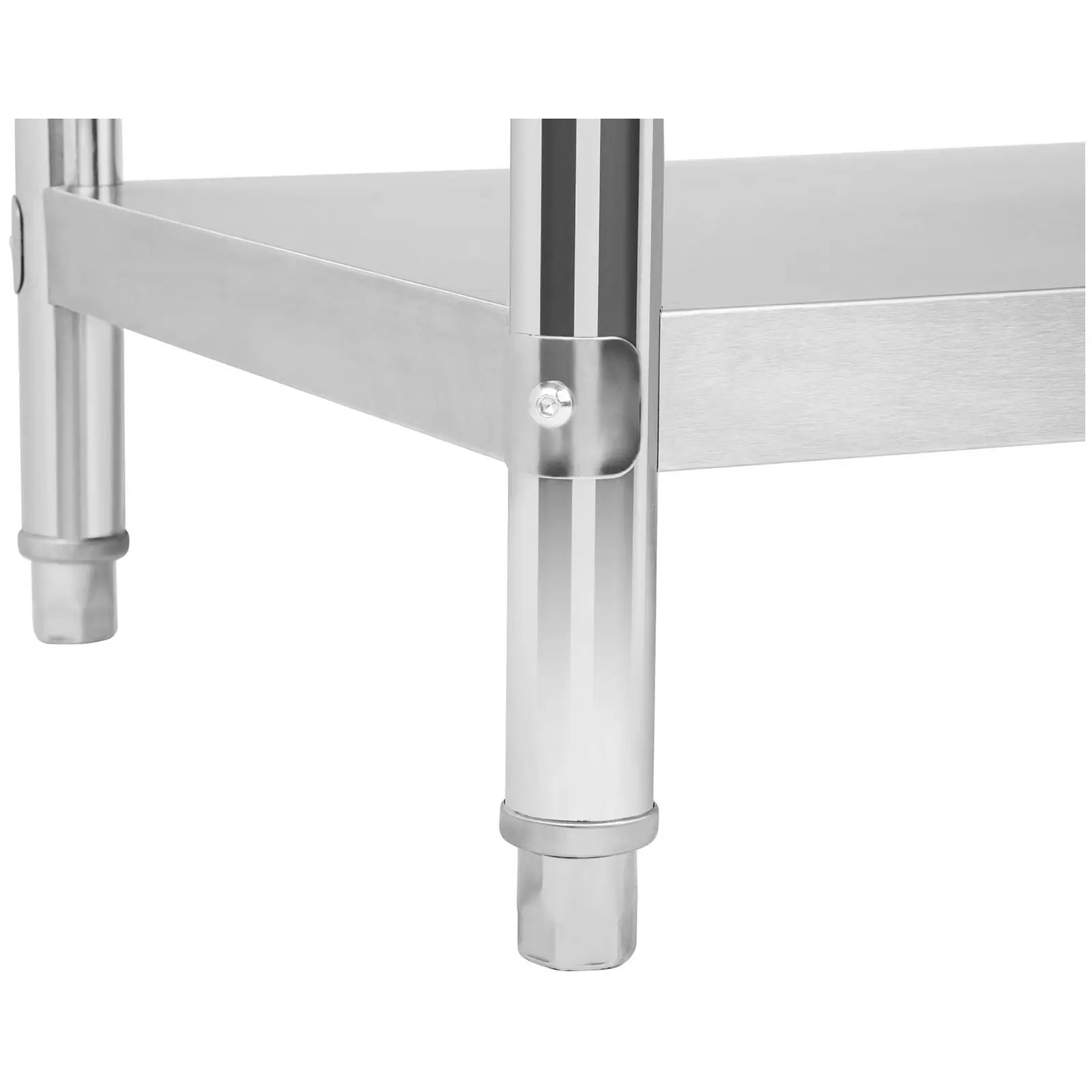 Delovna miza iz nerjavečega jekla - 120 x 60 cm - pokončna - nosilnost 137 kg
