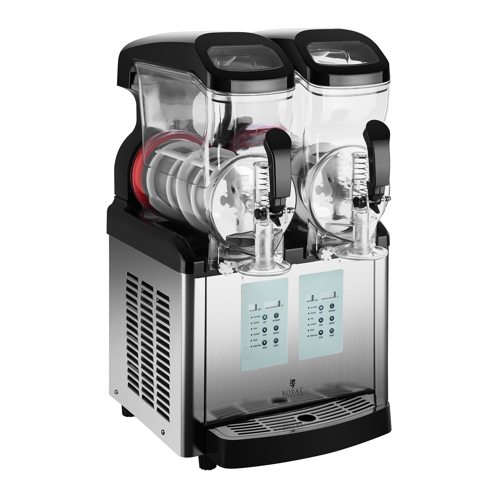Slush Machine - 2 x 6 litrov - minimalna temperatura -20 °C - funkcija sladoleda