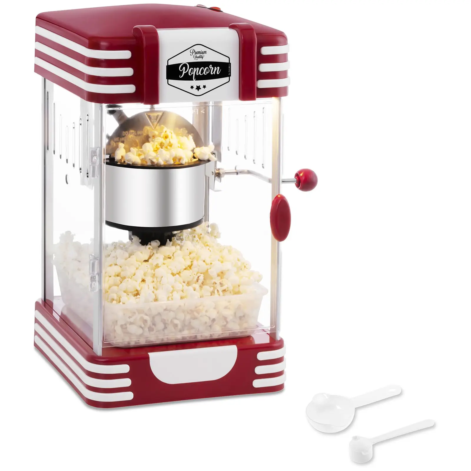 Naprava za pripravo popcorna - retro dizajn iz 50. let - rdeča