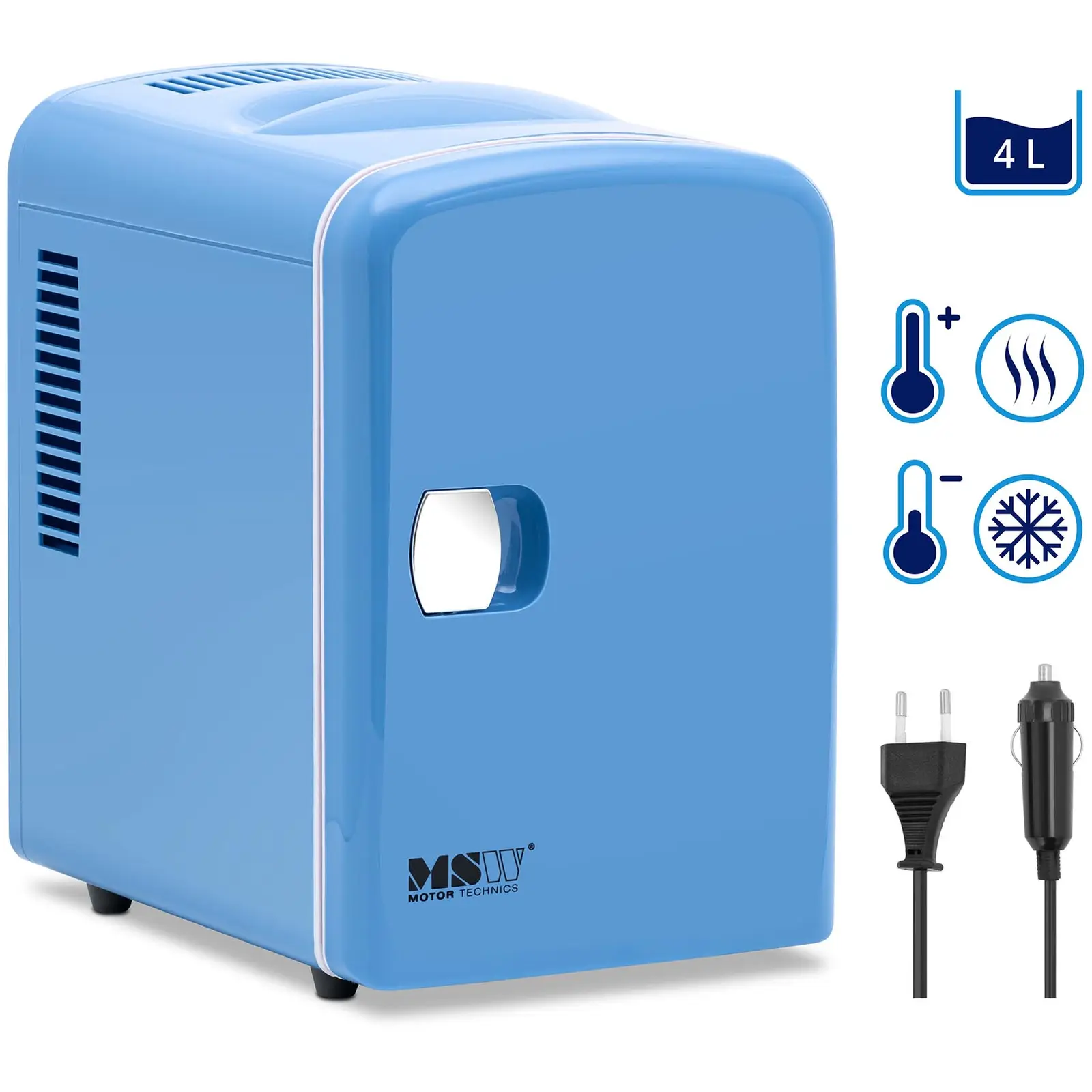 Mini hladilnik 12 V / 230 V - aparat 2 v 1 s funkcijo ohranjanja toplote - 4 L - Modra