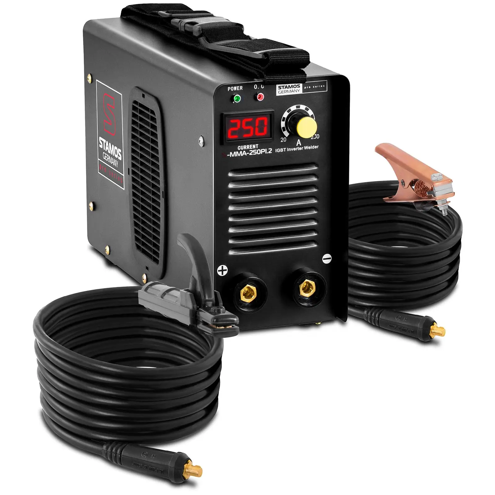 Varilec elektrod - 250 A - 8 m kabel - Hot Start - PRO
