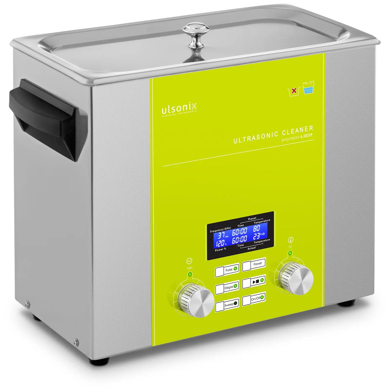 Ultrazvočni čistilec - 6 litrov - odplinjevanje - pometanje - impulz