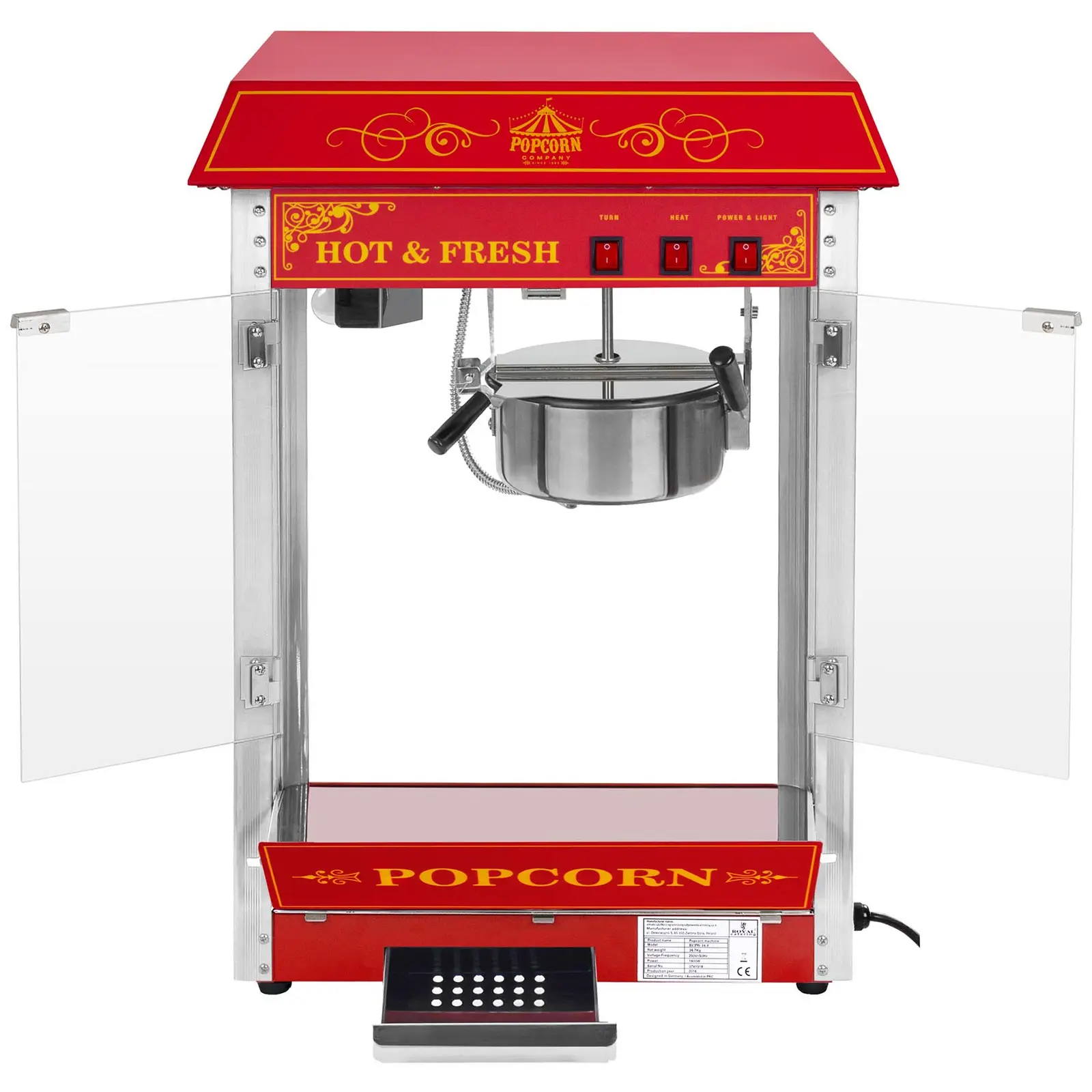 Popcorn Maker Red – ameriški dizajn